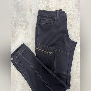 Athleta Black Snow Pants with Stitch Detail